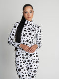 Funky Black and White Polka dot Sexy Bodysuit for Women