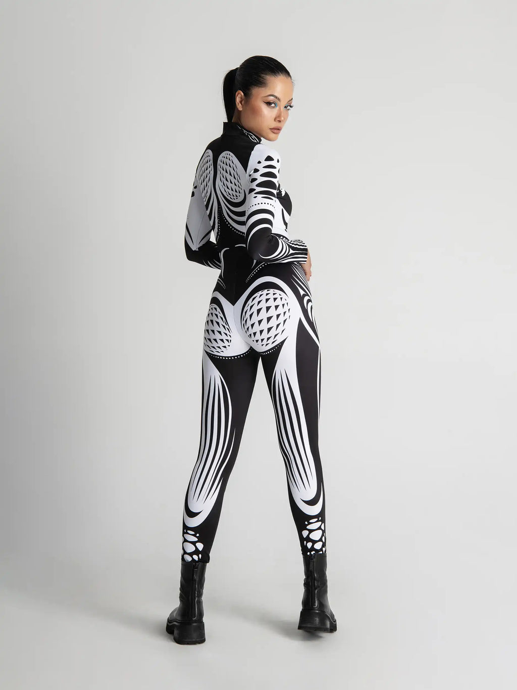 Monochrome Graphic Festival Outfit