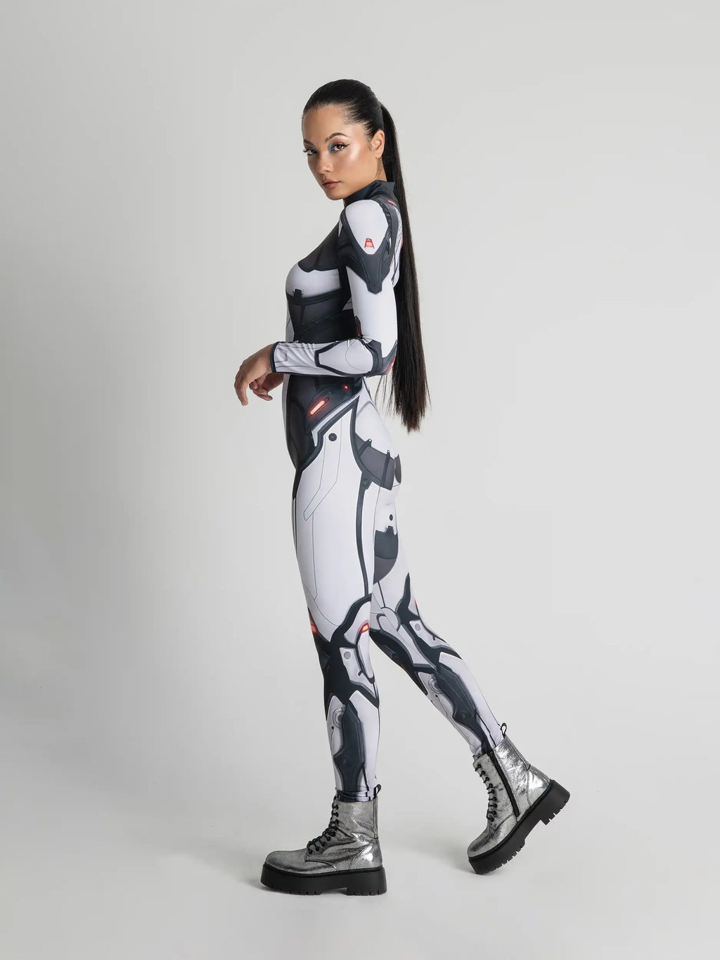 Futuristic Droid Costume: Women's Festival Outfit, Cosplay Robot