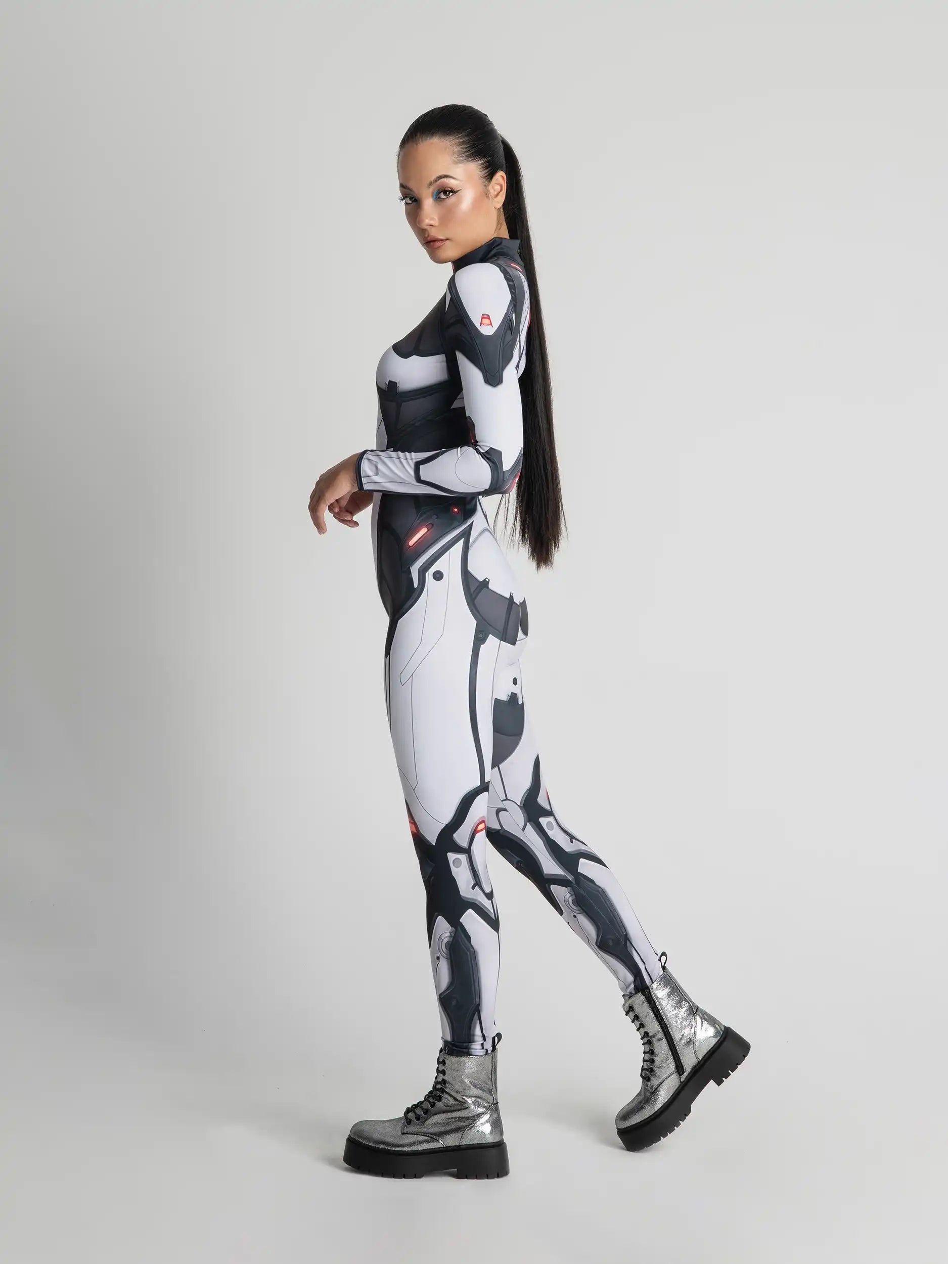 Futuristic Droid Costume: Women's Festival Outfit, Cosplay Robot