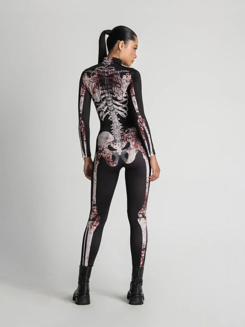 Bloody Skeleton Bodysuit Halloween Outfit